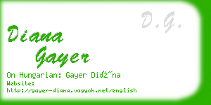 diana gayer business card